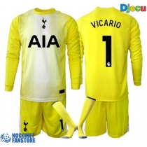 Tottenham Hotspur Guglielmo Vicario #1 Golmanski Rezervni Dres za djecu 2025-26 Dugi Rukav (+ Kratke hlače)